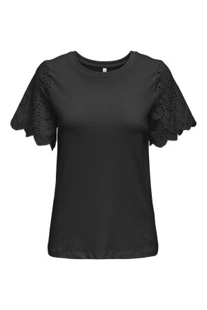 Only Only onlebba life s/s lace top jrs T-shirts black rilly flowery