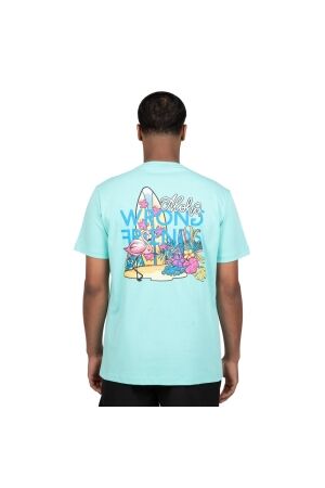 Wrong Friends Wrong Friends aloha t-shirt wf1073 Print T-shirts light turquoise