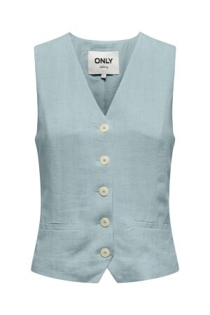 Only Only onliris-siesta s/l linen bl vest tlr Gilets cloud blue