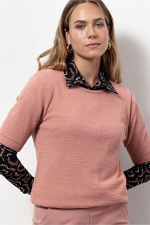 Studio Anneloes Studio Anneloes felica soft pullover 13139 Trui 5400 dusty pink 5400 dusty pink