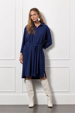 Studio Anneloes Studio Anneloes louna 3/4 sleeve blouse dress 13096 Jurk 6502 ink blue
