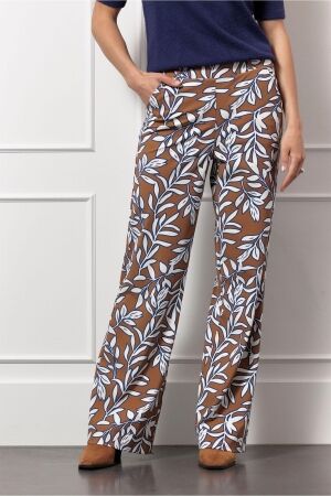 Studio Anneloes Studio Anneloes marilon leaves trousers 13111 Broek 1365 carmamel/ink blue