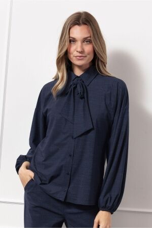 Studio Anneloes Studio Anneloes maxine denim blouse 13069 Blouse 6990 dark blue/black