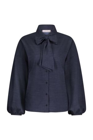 Studio Anneloes Studio Anneloes maxine denim blouse 13069 Blouse 6990 dark blue/black