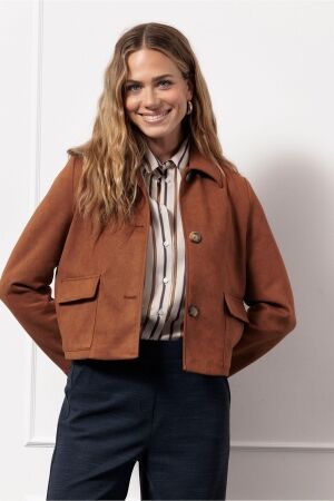 Studio Anneloes Studio Anneloes lennon suedine jacket 13112 Jackets 1300 caramel