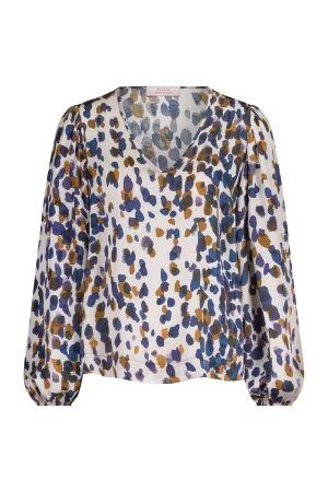 Studio Anneloes Studio Anneloes kylie satin top 13100 T-shirt Lange mouw 9997 multi color