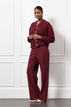 Studio Anneloes Studio Anneloes lexie bonded trousers 13167 Broek 3002 bordeaux