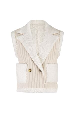 Studio Anneloes Studio Anneloes nikita teddy 2way gilet 13200 Gilets 1100 off white