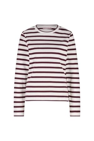 Studio Anneloes Studio Anneloes annika stripe ls tshirt 13235 Trui 1130 off white/bordeaux