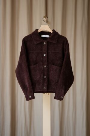 Rino & Pelle Rino & Pelle boxy jacket bubbly.5002514 Jackets 10873 chocolate bean