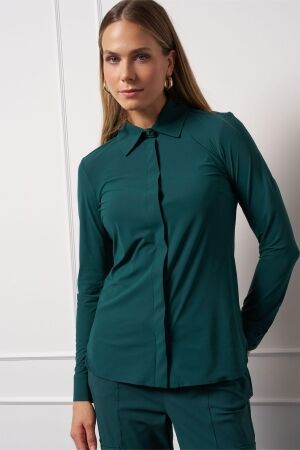 Studio Anneloes Studio Anneloes poppy gold blouse 13172 Blouse 7800 bottle green