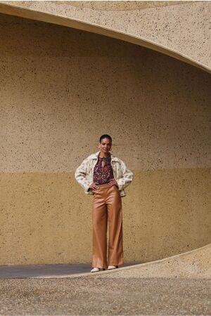 Studio Anneloes Studio Anneloes josie faux leather trousers 13179 Broek 8500 cognac
