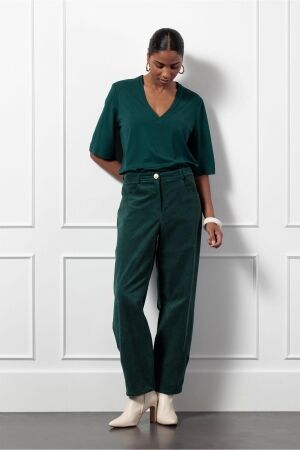 Studio Anneloes Studio Anneloes fiore vneck t-shirt 13182 T-shirt Korte mouw 7800 bottle green