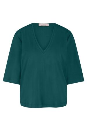 Studio Anneloes Studio Anneloes fiore vneck t-shirt 13182 T-shirt Korte mouw 7800 bottle green