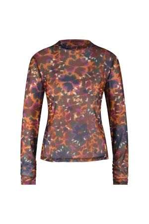 Studio Anneloes Studio Anneloes francie mesh flower top 13184 T-shirt Lange mouw 9997 multi color
