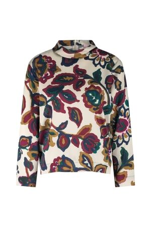 Studio Anneloes Studio Anneloes aloise satin flower top 13218 T-shirt Lange mouw 9997 multi color