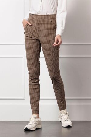 Studio Anneloes Studio Anneloes alma check trousers 13092 Broek 1322 caramel/latte