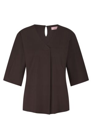 Studio Anneloes Studio Anneloes marly top 13134 T-shirt Korte mouw 8700 espresso