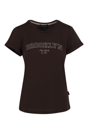 Elvira Casuals Elvira Casuals t-shirt brooklyn e4 25-001 T-shirt Korte mouw 894 dark brown