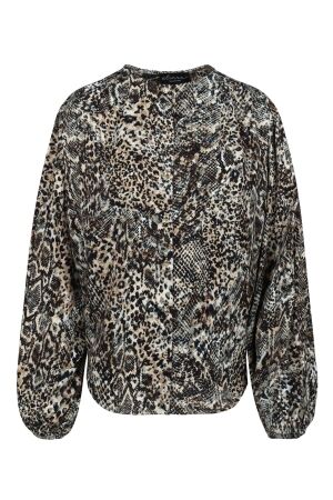 Elvira Casuals Elvira Casuals blouse sanne e4 25-003 Blouse 1019 navy snake