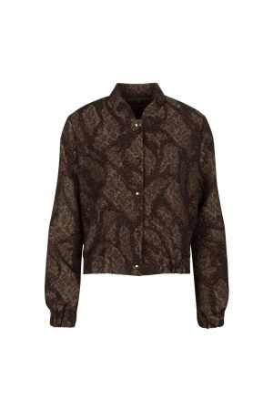 Elvira Casuals Elvira Casuals bomber fien e4 25-012 Jackets 1021 brown marmer