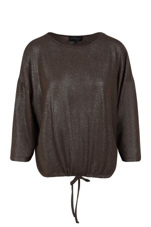 Elvira Casuals Elvira Casuals top britt e4 25-015 T-shirt Korte mouw 1022 dark gold