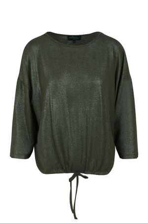 Elvira Casuals Elvira Casuals top britt e4 25-015 T-shirt Korte mouw 276 dark green