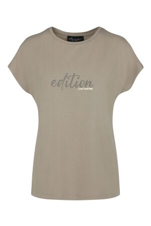 Elvira Casuals Elvira Casuals t-shirt edition e4 25-024 T-shirt Korte mouw 109 taupe
