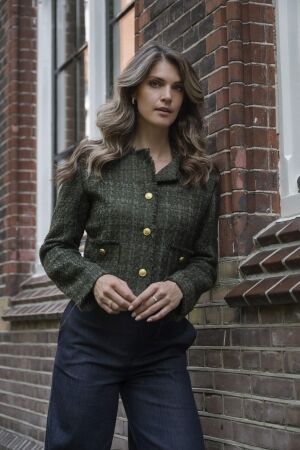 Elvira Casuals Elvira Casuals jacket eveline e4 25-029 Jackets 276 dark green