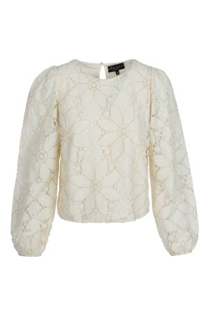 Elvira Casuals Elvira Casuals top charlie e4 25-037 T-shirt Lange mouw 796 ecru