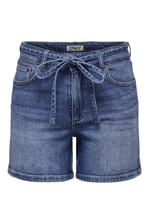 Only Only onlgianna mw belted shorts azg dnm noos Korte broeken medium blue denim