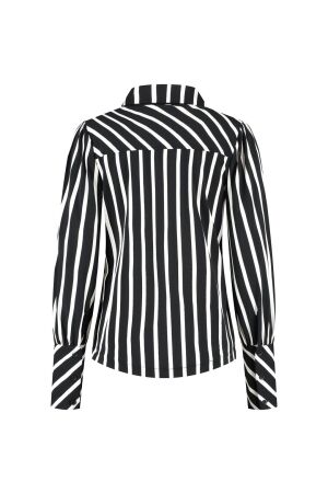 LADY DAY LADY DAY bente  l30.380.2916 Blouse black/wool white stripe