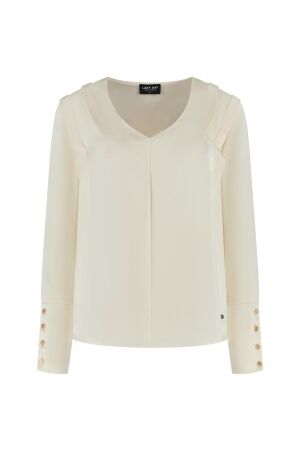 LADY DAY LADY DAY sheri  l24.410.2922 T-shirt Lange mouw wool white