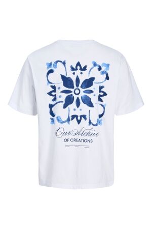 Jack & Jones Jack & Jones jjart print tee ss crew neck Print T-shirts 4889252 bright white