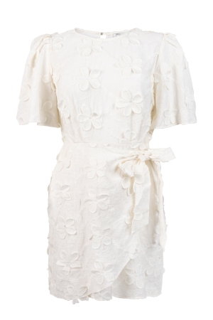 Aaiko Aaiko celina embroidery vis 671 Jurk 114300 les blancs
