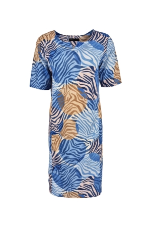 FOS Amsterdam FOS Amsterdam jurk - fiona safari disco 7470 Zomerjurkjes 450 licht blauw
