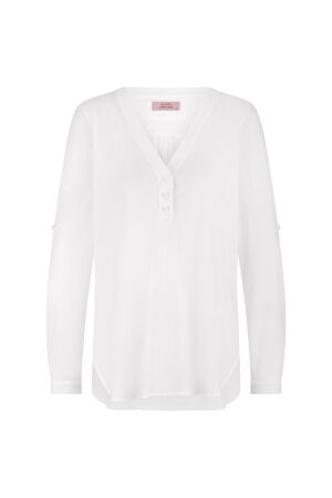 Studio Anneloes Studio Anneloes evi blouse 94842 T-shirt Lange mouw 1000 white