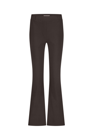 Studio Anneloes Studio Anneloes flair bonded trousers 94800 Flared 8700 espresso