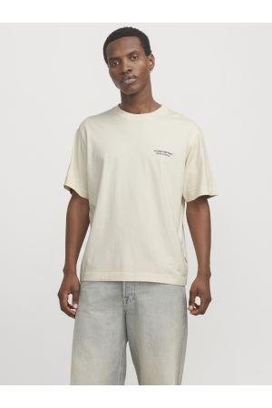 Jack & Jones Jack & Jones jorislington type tee ss crew neck sn Print T-shirts 4707759 antique white