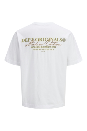 Jack & Jones Jack & Jones jorislington type tee ss crew neck sn Print T-shirts 4707760 bright white