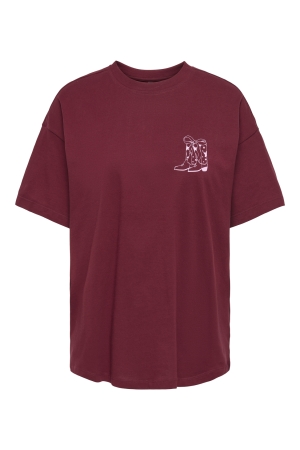 Only Only onlvivvi life s/s lovely top jrs T-shirts cabernet