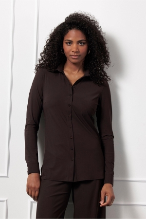 Studio Anneloes Studio Anneloes poppy blouse 94802 Blouse 8700 espresso