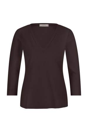Studio Anneloes Studio Anneloes emma top 94841 T-shirt Lange mouw 8700 espresso