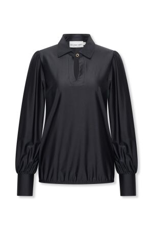 Helena Hart Helena Hart top seda glans 7673 Tops en Singlets zwart