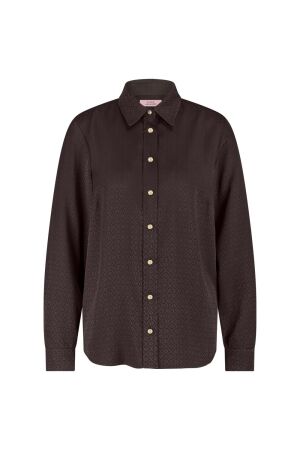 Studio Anneloes Studio Anneloes marisol mono jacquard blouse Blouse 8700 espresso