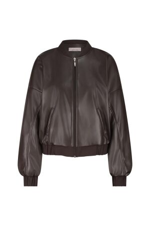 Studio Anneloes Studio Anneloes mayte faux leather bomber Jackets 8700 espresso