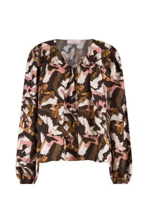 Studio Anneloes Studio Anneloes kylie marker crepe top T-shirt Lange mouw 9997 multi color