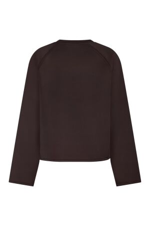 Studio Anneloes Studio Anneloes djoeke scuba sweater 13292 Sweater 8700 espresso