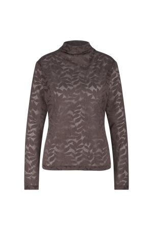 Studio Anneloes Studio Anneloes reagan lace top 13258 T-shirt Lange mouw 8700 espresso