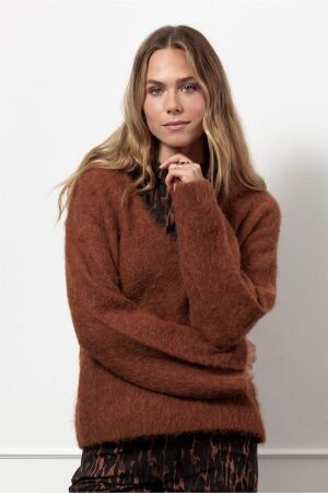 Studio Anneloes Studio Anneloes liana vneck pullover 13307 Trui 1300 caramel 1300 caramel